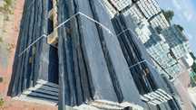 Pillar Black płyta kamień głaz płyty słup ogrodzenie 50x100-250 cm mur