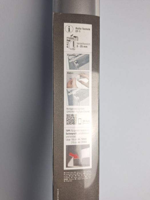 Roleta termiczna Gardinia EasyFix biała 70 x 210 cm zaciemniająca