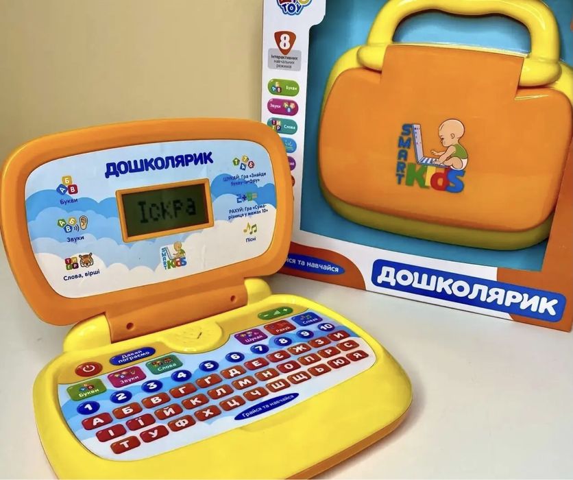Дитячий інтерактивний ноутбук Дошколярик озвучка українською мовою