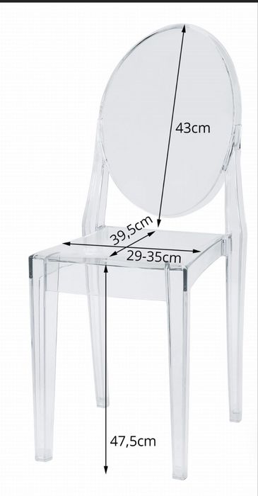 4 x Krzesło Viktoria firmy KARTELL originalne - transparentne x 4
