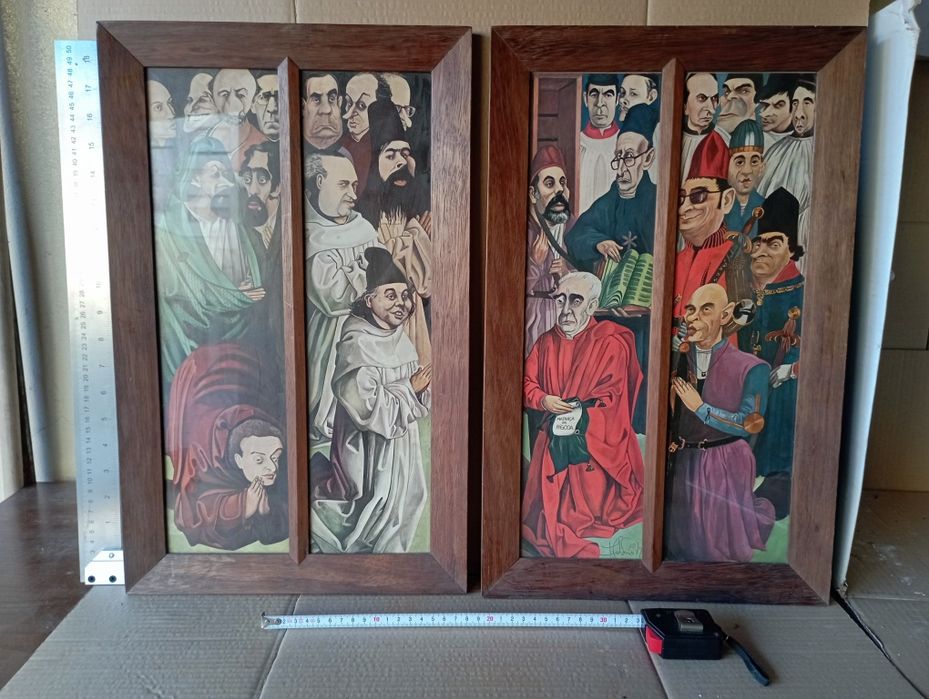 Caricatura dos painéis de S. Vicente