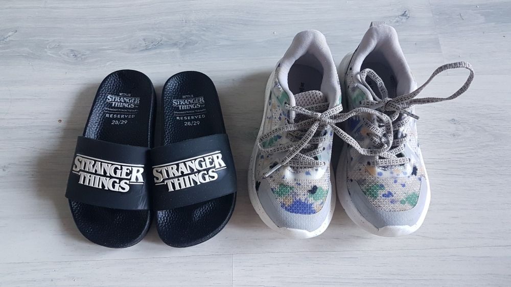 Buty sportowe sneakersy 28 Reserved klapki stranger things  zestaw