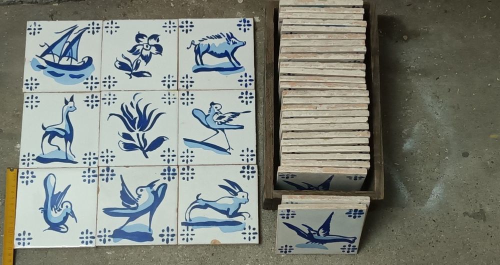 Azulejos de figura avulsa 13x13 cm de 1920 lusitania