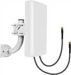 Maswell 4G LTE Antena zewnętrzna, 2X2 MIMO, 10dBi 700 - 2700MHz