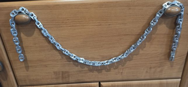 Łańcuch z zawleczek srebrny 110 cm