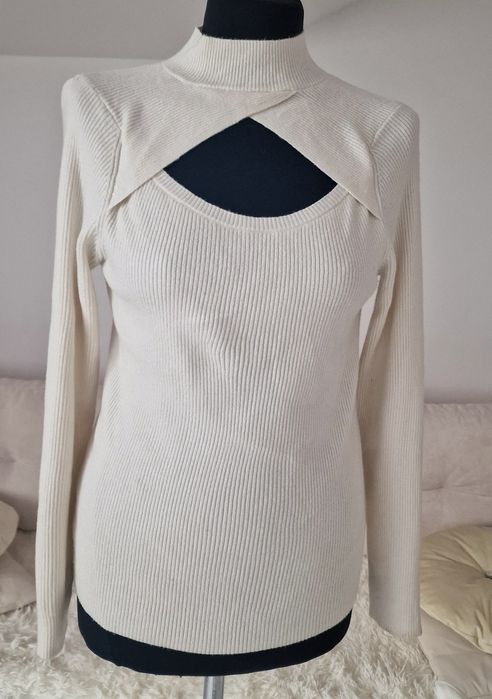 Pólgolwik prązkowany, ecru "F&F".