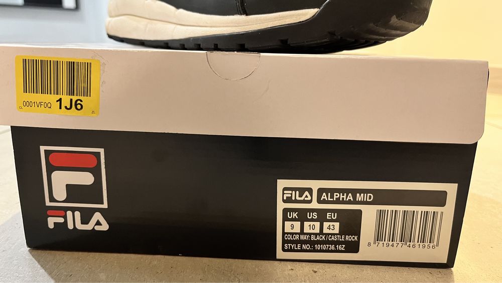 Buty sneakersy FILA ALPHA MID roz. 43, kol. czarny