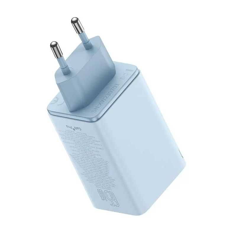 Ładowarka sieciowa Baseus GaN6 Pro 2xUSB-C + 2xUSB 65W Niebieski
