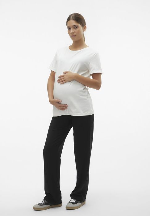 Spodnie ciążowe proste MLLUNA czarne Mamalicious M