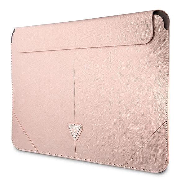 Pokrowiec Guess Saffiano Triangle Logo na laptopa 14" - różowy