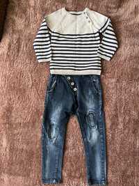 Комплект джинсы и реглан H&M,костюм модный,нарядный,джинсы, кофта