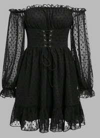Śliczna czarna sukienka rozmiar L nowa