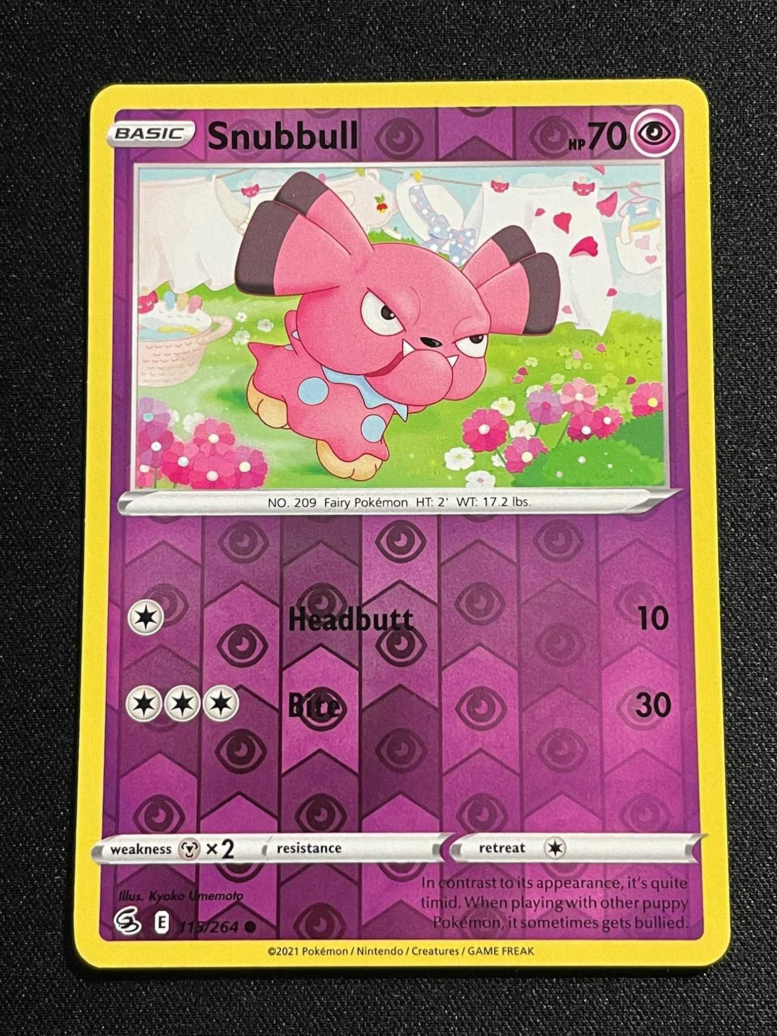 Carta Pokémon Snubull 115/264 Fusion Strike