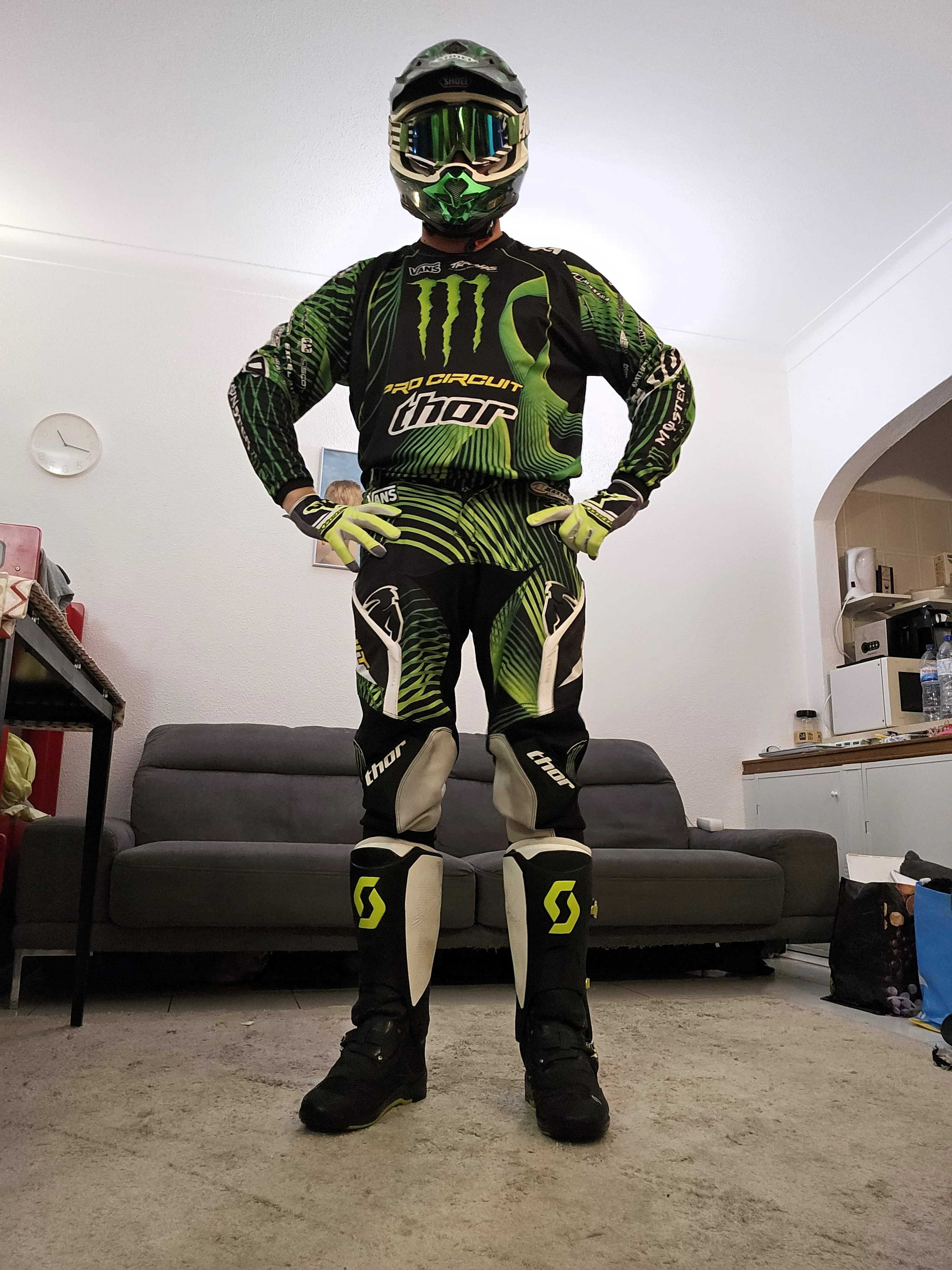 Thor Phase Monster Pro Circuit conjunto motocross enduro fato completo