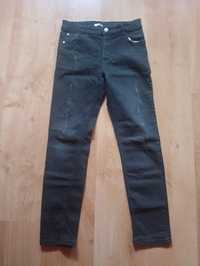Pepco spodnie dżinsowe czarne z przetarciami r. 152 cm