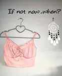 Różowy crop top r.S
