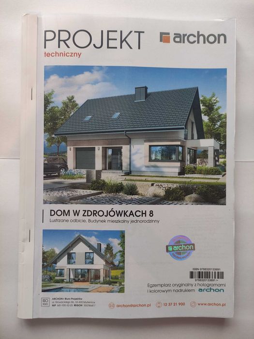 Dom w Zdrojówkach 8 lustrzane odbicie - projekt domu Archon