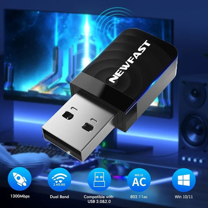 Newfast karta WiFi 1300Mbps