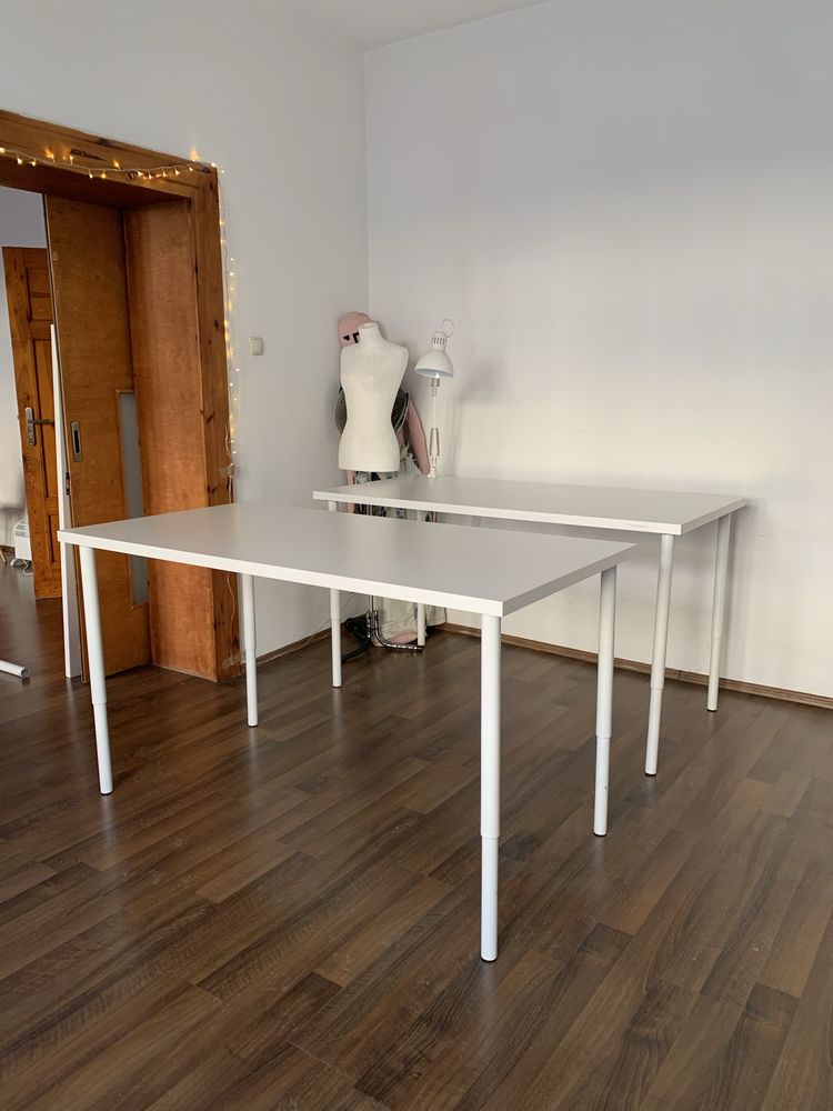 Stół Ikea Lagkapten 160x80 + regulowane nóżki Olov