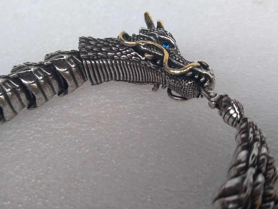 Дракон браслет объёмная модель подвижная ретро винтаж стиль Dragon 3D