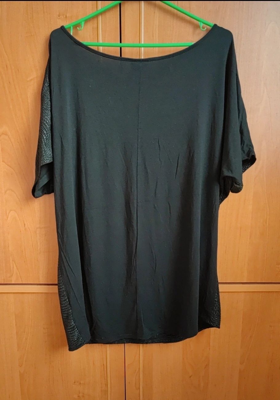Bluzka damska czarna / bluzka nietoperz XL