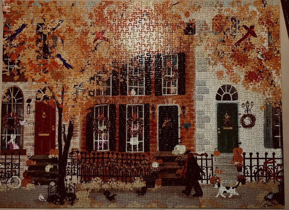 Puzzle Galison puzzle Autumn in the neighborhood