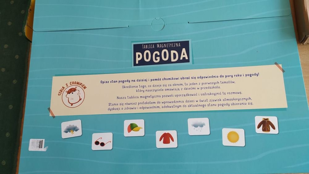 Tablica magnetyczna z ramka + emocje / + pogoda /cena za zestaw tablic