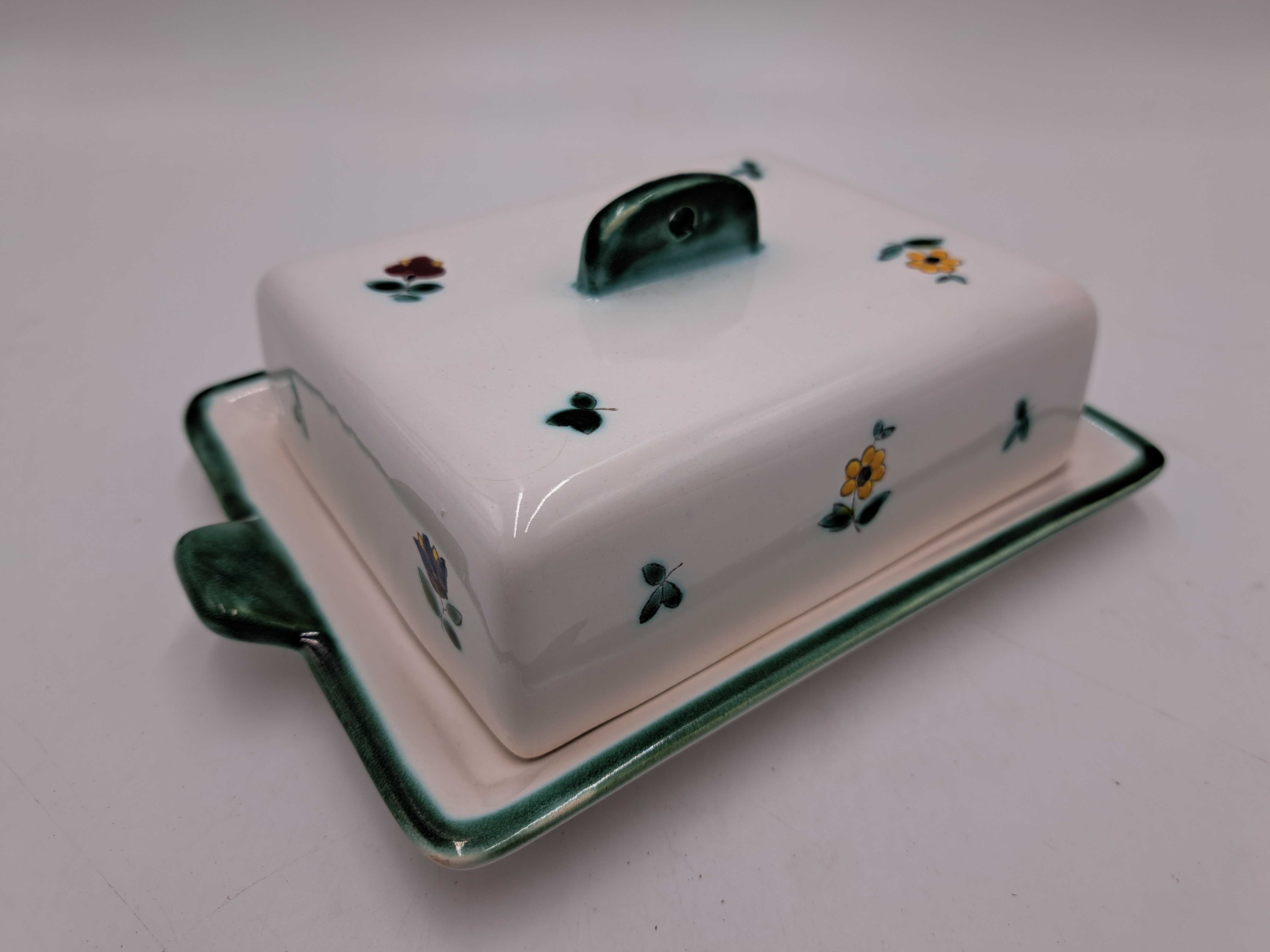 Maselniczka ceramiczna Gmundner Alpine Flower kwiaty Austria