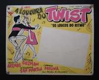 Cinema lobby card cartonado filme "A loucura do Twist", 1962