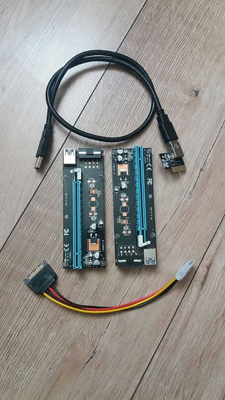 Райзери PCIE SATA USB плюс дроти