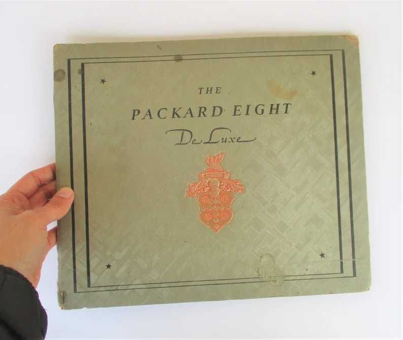 Raro antigo cátalogo ilustrado The Packard Eight De Luxe