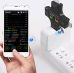 Z Bluetooth TESTER USB WOLTOMIERZ USB A USB C Napięcia 3.6-32V 8A
