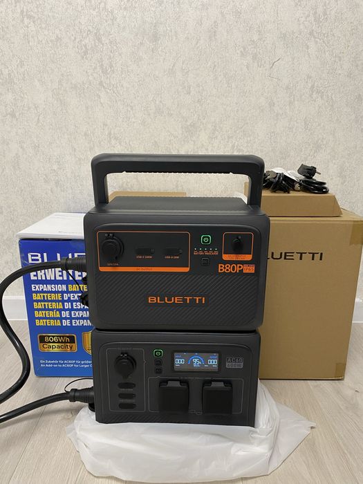Bluetti AC60 (403 вт.ч + додаткова батарея Bluetti B80P (806вт.ч)=1209