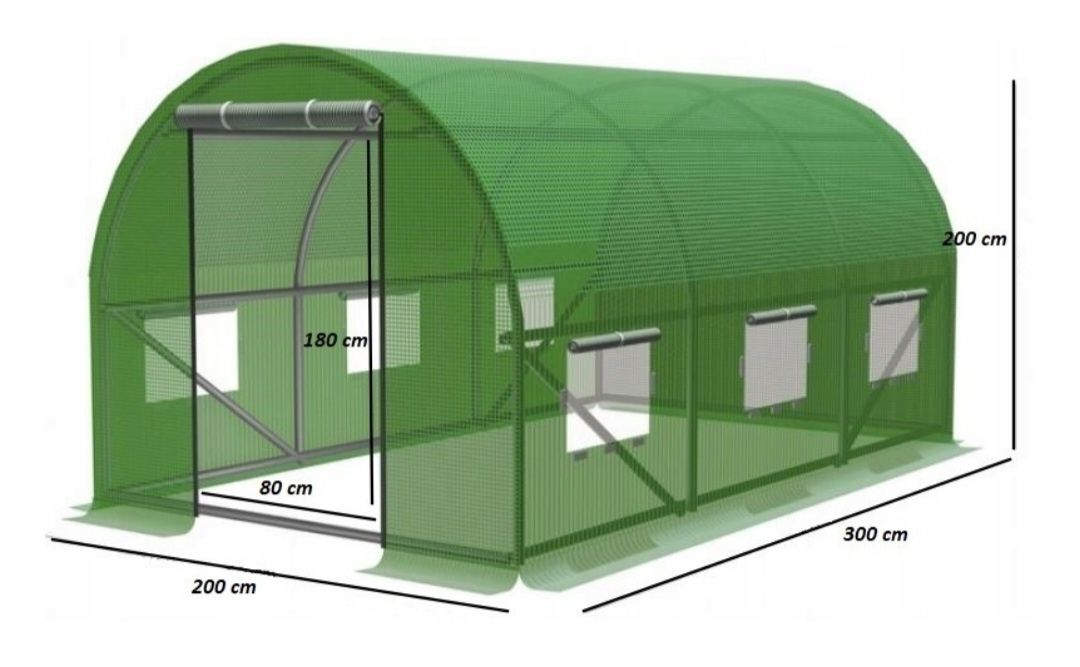 Szklarnia tunel foliowy ogrodowy folia ogrodowy 3x2x2m wysyłka