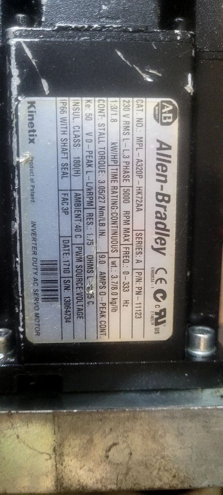 2 sztuki serwomotor silik Allen Bradley