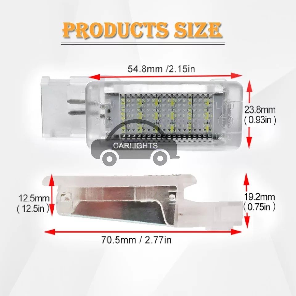 Lâmpadas LED Vermelhas para Audi, Skoda, Volkswagen, Seat