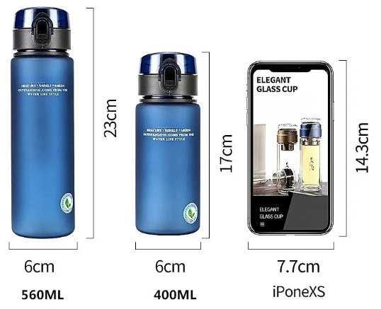Bidon BPA Free 560 ml niebieski