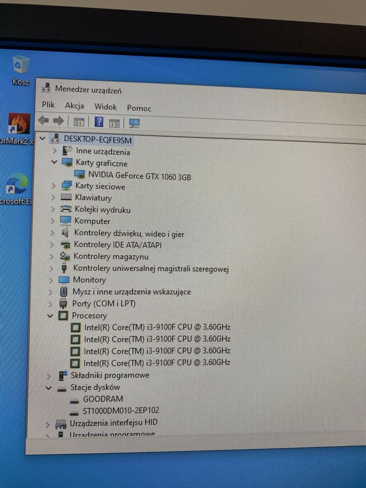 Komputer gamindowy i3 9100f | 16gb RAM | GTX 1060