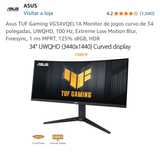 Monitor curvo ASUS TUF Gaming TV