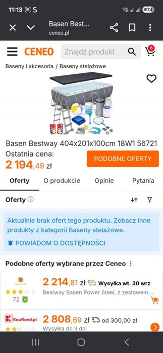 Basen ogrodowy Bestway
