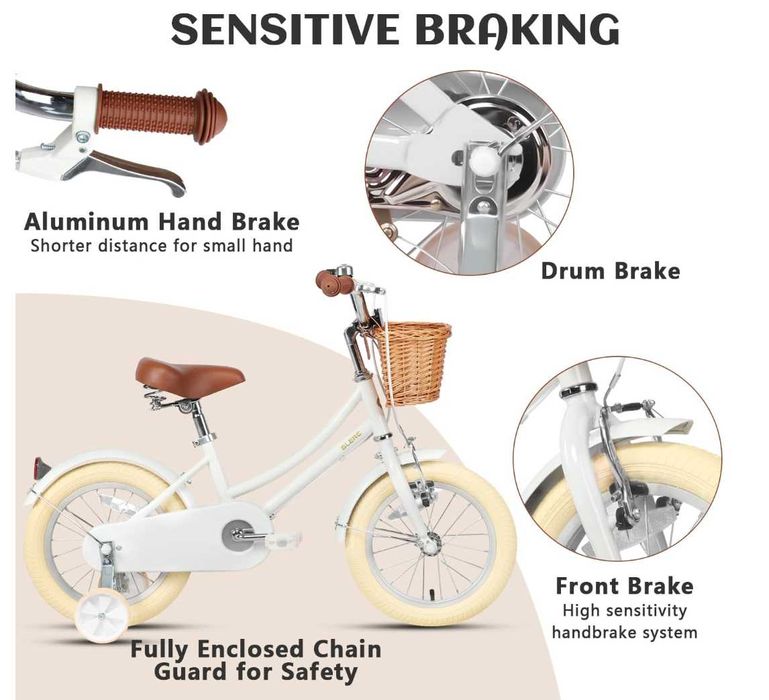 Rower dziecięcy Glerc Little Molly 14" biały