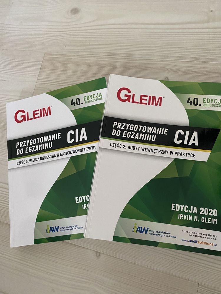 Podręczniki Gleim. Przygotowanie do egzaminu CIA cz 2+3