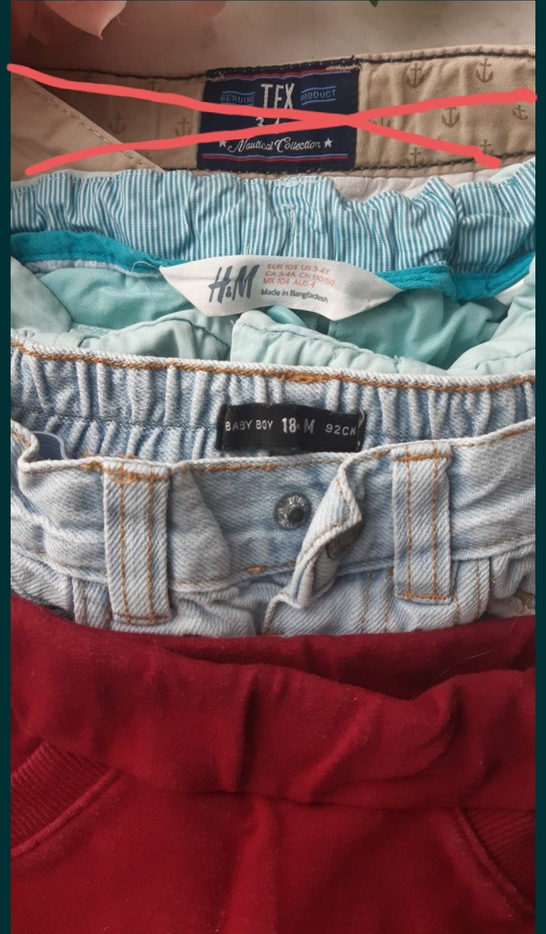Zestaw 4 szt spodenki spodnie letnie na lato 98 104 taturo h&m