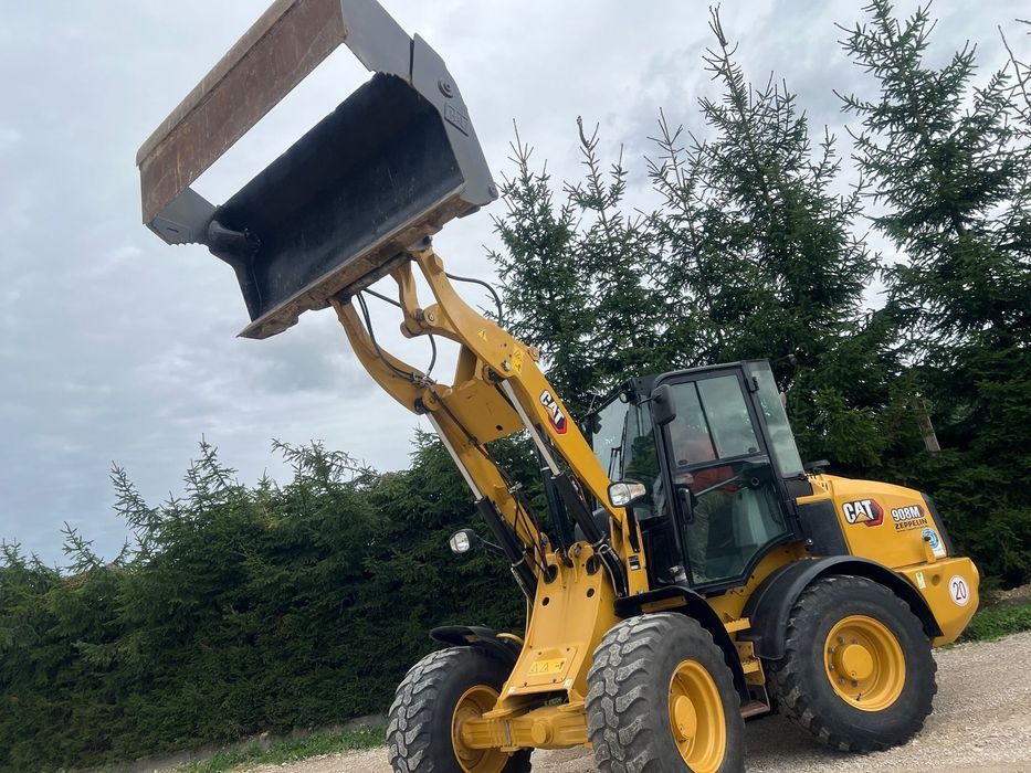 Caterpillar ŁADOWARKA CAT 908M 21r łyżka szczęka widły krokodyl 906 907 H przegubowa łamana Catepillar  Cat 908M catepillar ładowarka kołowa przegubowa łamana 907 906 H 21r