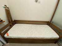 Деревяная кровать 190*80 с выдвижными ящиками(без матраса)