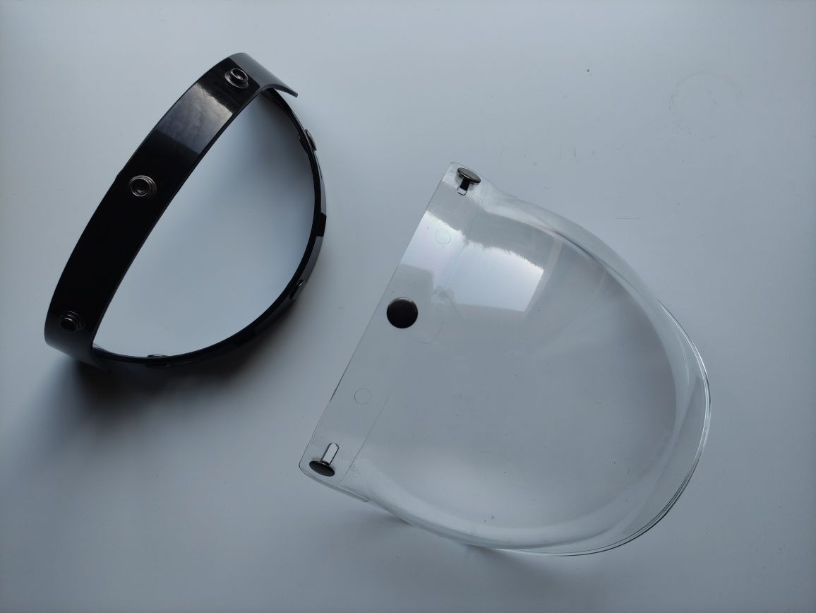 Viseira para capacete retro ou café racer