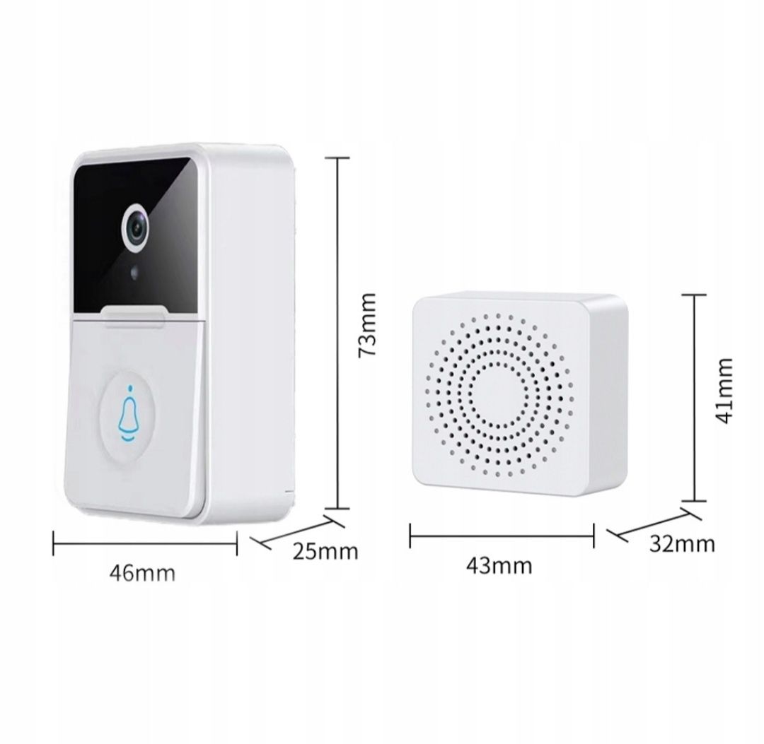 WIDEODOMOFON WiFi Domofon IP Kamera Dzwonek ZESTAW