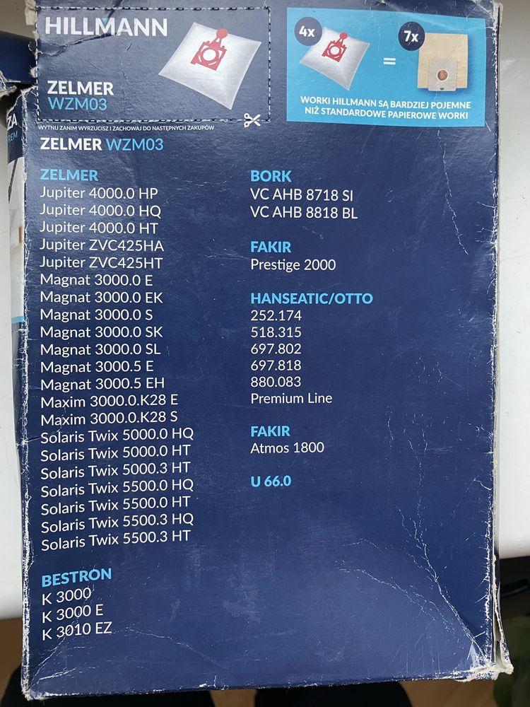 Worek do odkurzacza Zelmer/Solaris 1szt