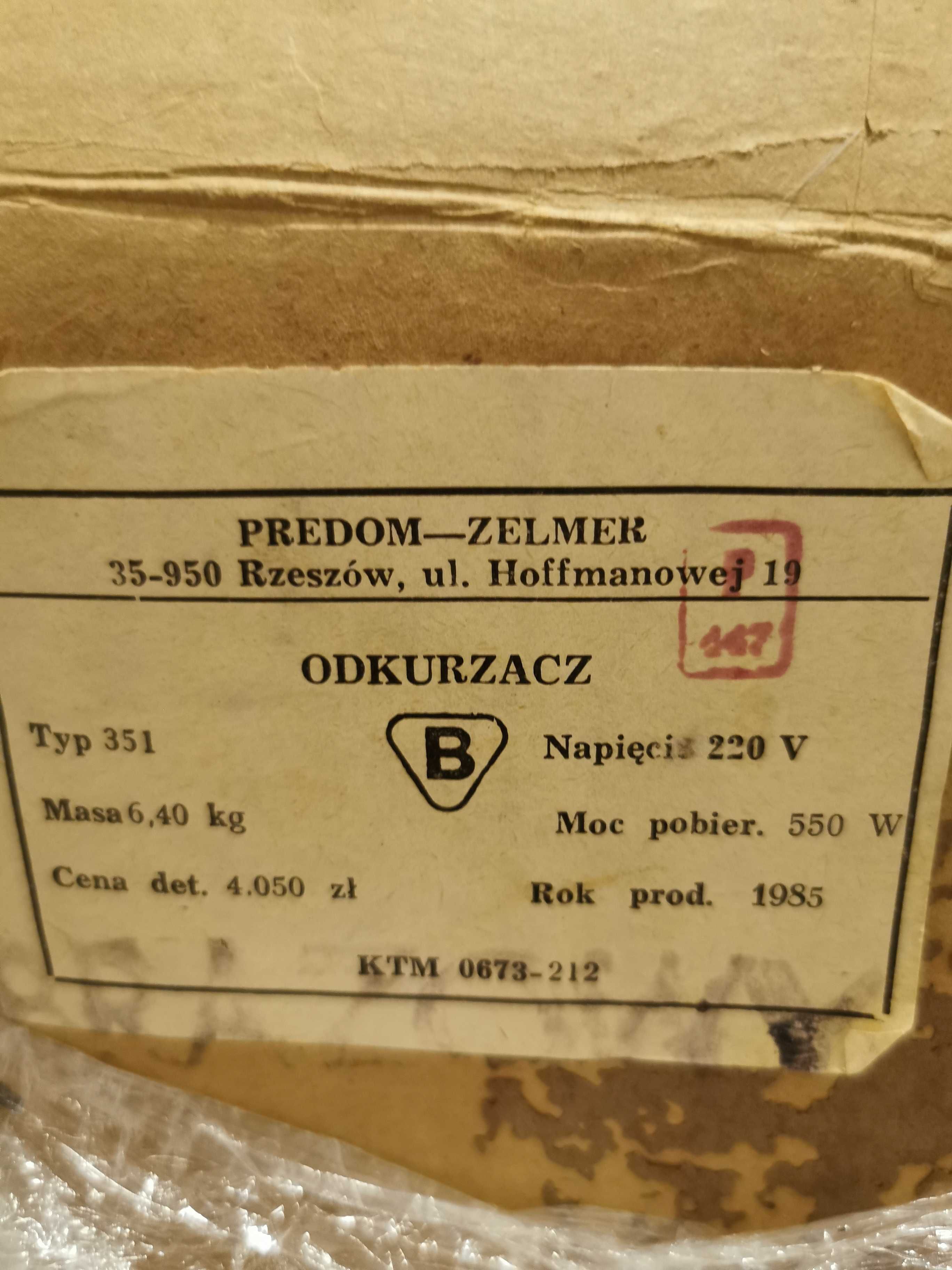 Odkurzacz Predom-Zelmer NOWY z PRLu 1985r dla Kolekcjonera