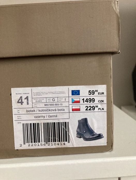 Buty, botki skórzane Lasocki 41/42, stan bardzo dobry.